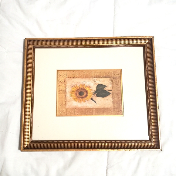 Framed Sunflower Print Wall Art - Picture 2 of 2